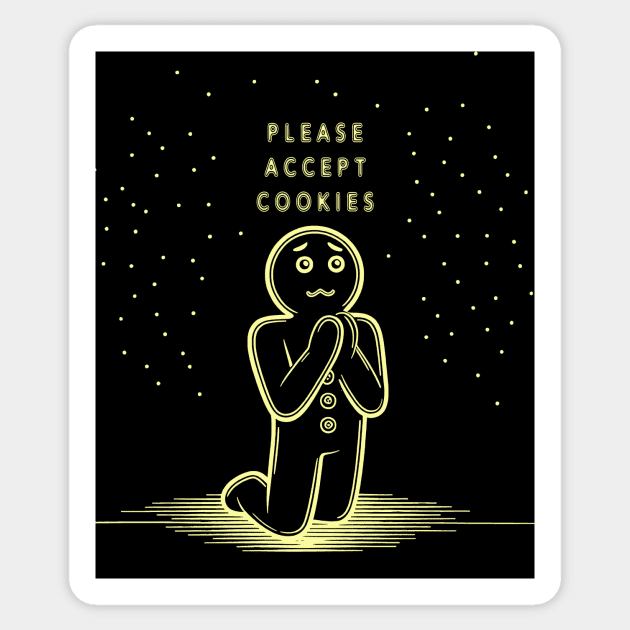Please Accept Cookies Sticker by CreativeSage